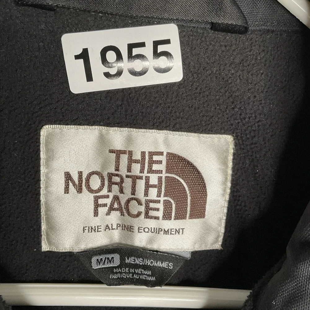 The North Face Mechanics Jacket Mens size Medium Black Full Zip Canvas‎ Lined